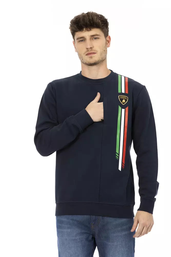 Pull en coton bleu Automobili Lamborghini