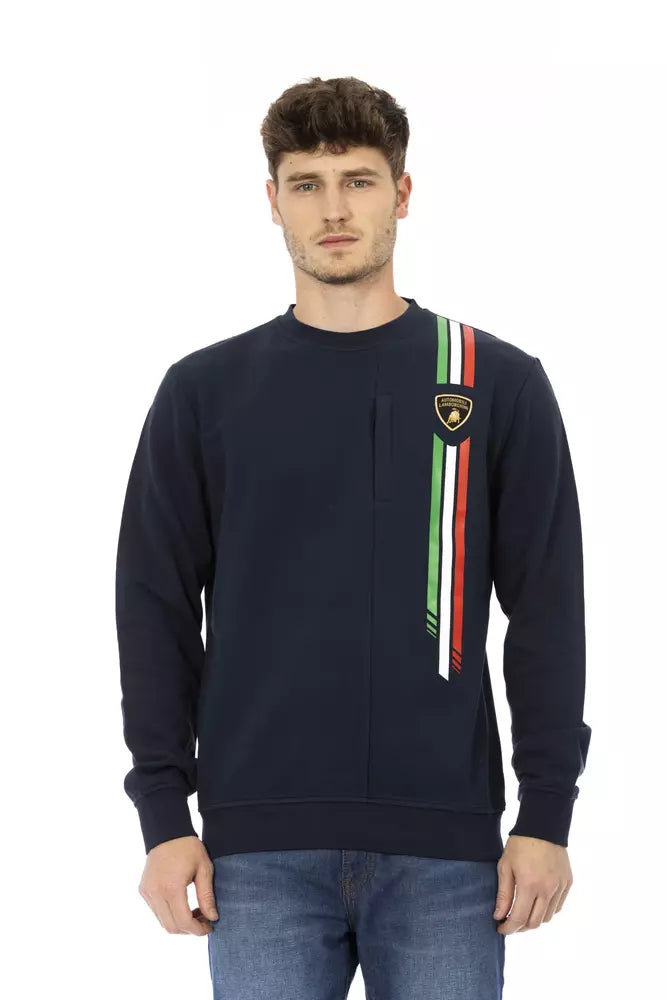 Pull en coton bleu Automobili Lamborghini