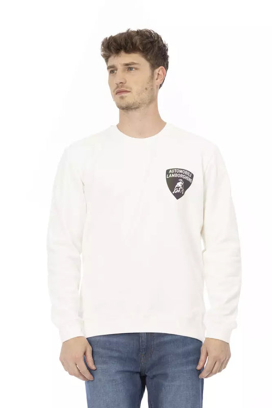 Weißer Baumwollpullover von Automobili Lamborghini