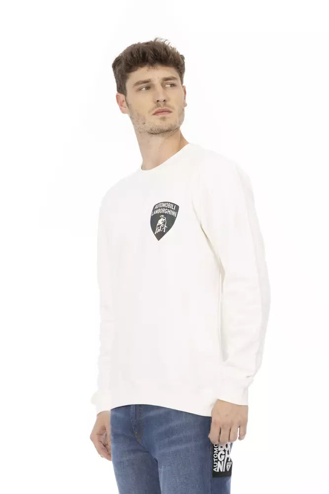 Weißer Baumwollpullover von Automobili Lamborghini