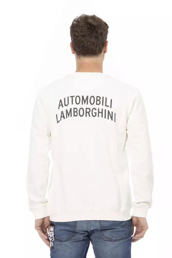 Weißer Baumwollpullover von Automobili Lamborghini