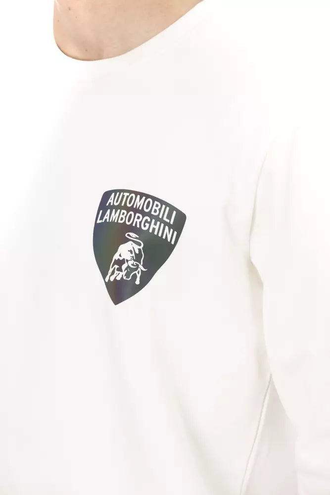 Weißer Baumwollpullover von Automobili Lamborghini