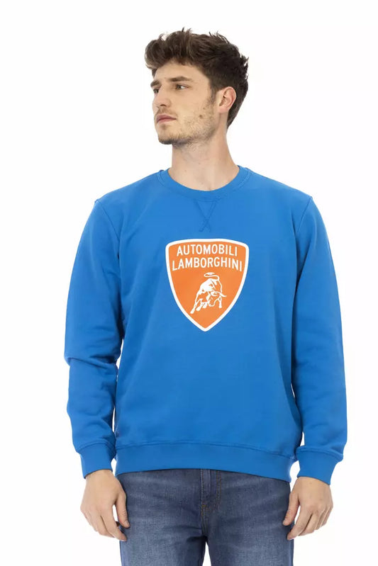 Pull en coton bleu Automobili Lamborghini