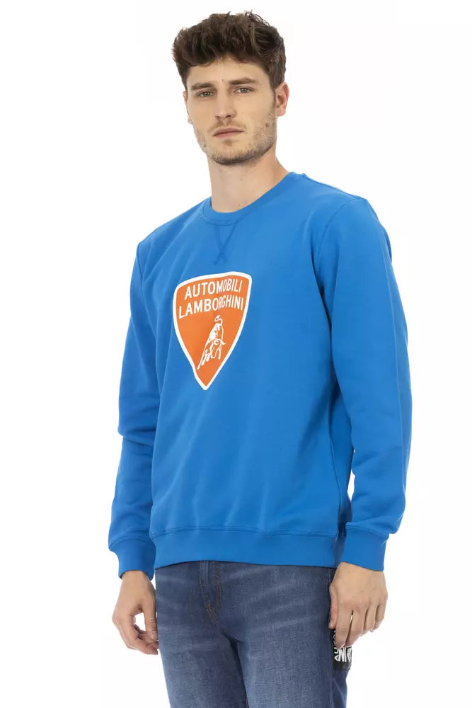 Blauer Baumwollpullover von Automobili Lamborghini