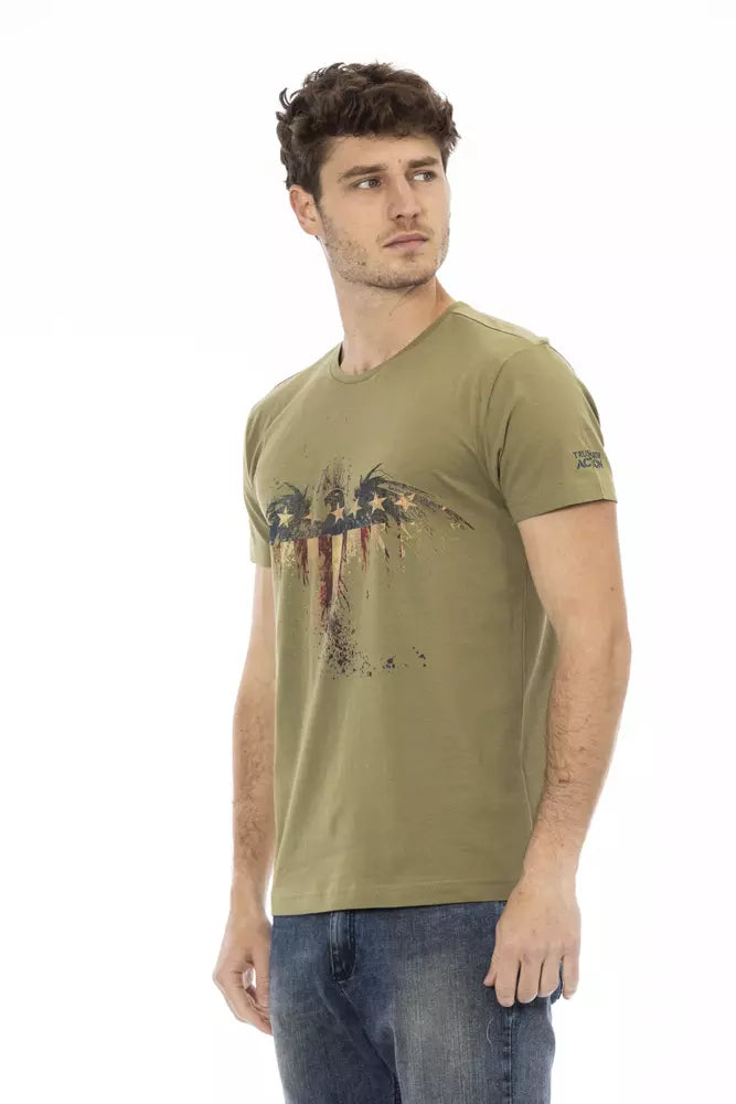 Trussardi T-shirt en coton vert Action