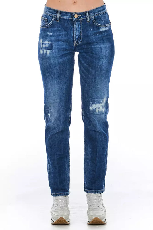 Jean et pantalon en coton bleu Frankie Morello