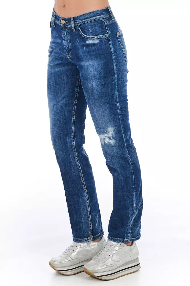 Jean et pantalon en coton bleu Frankie Morello