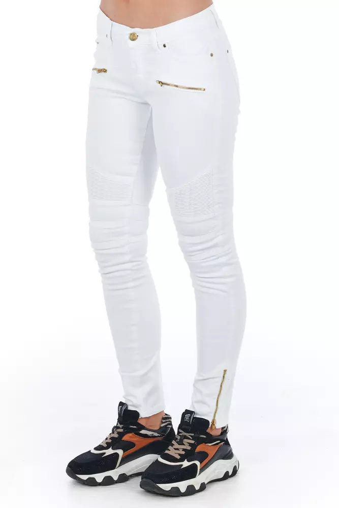 Frankie Morello Jean et pantalon en coton blanc