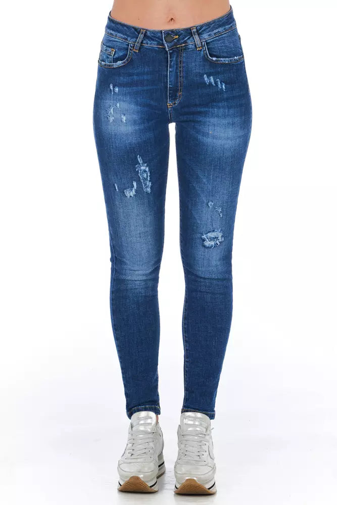 Frankie Morello Blaue Jeans und Hose