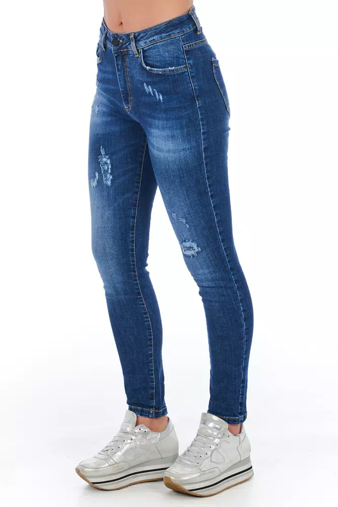 Frankie Morello Blaue Jeans und Hose