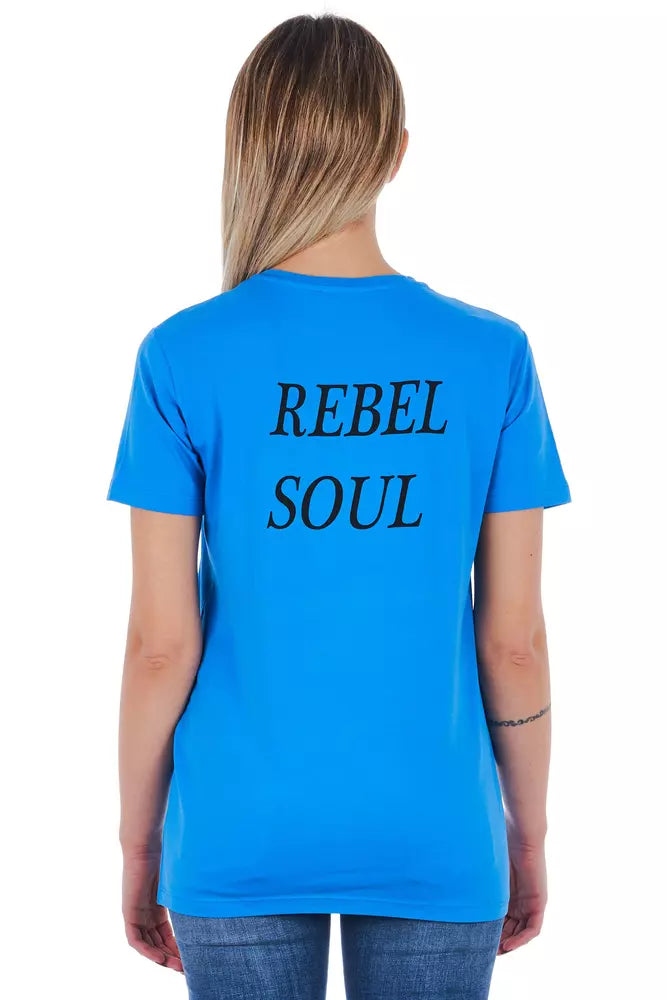 Frankie Morello Hauts et t-shirts en coton bleu clair