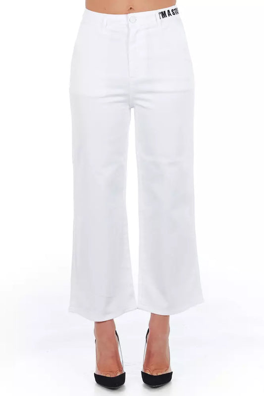 Frankie Morello Jean et pantalon en coton blanc