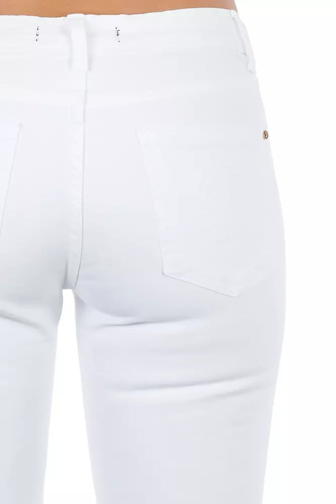 Frankie Morello Jean et pantalon en coton blanc