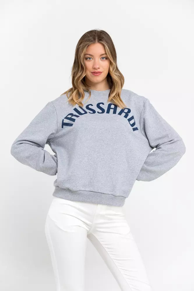 Trussardi Pull en coton gris