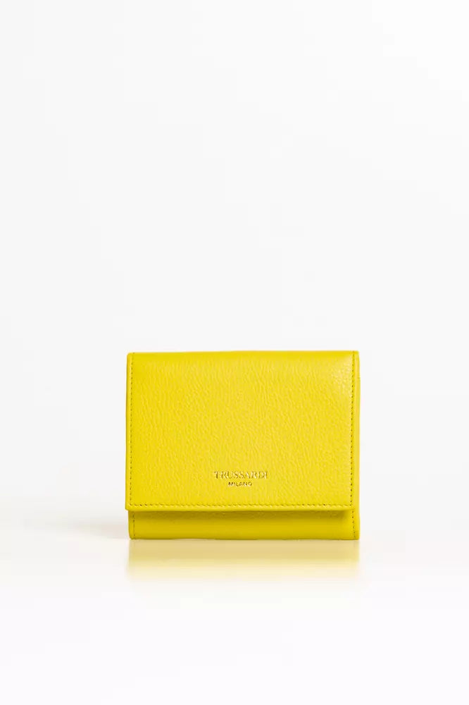 Portefeuille Trussardi en cuir jaune