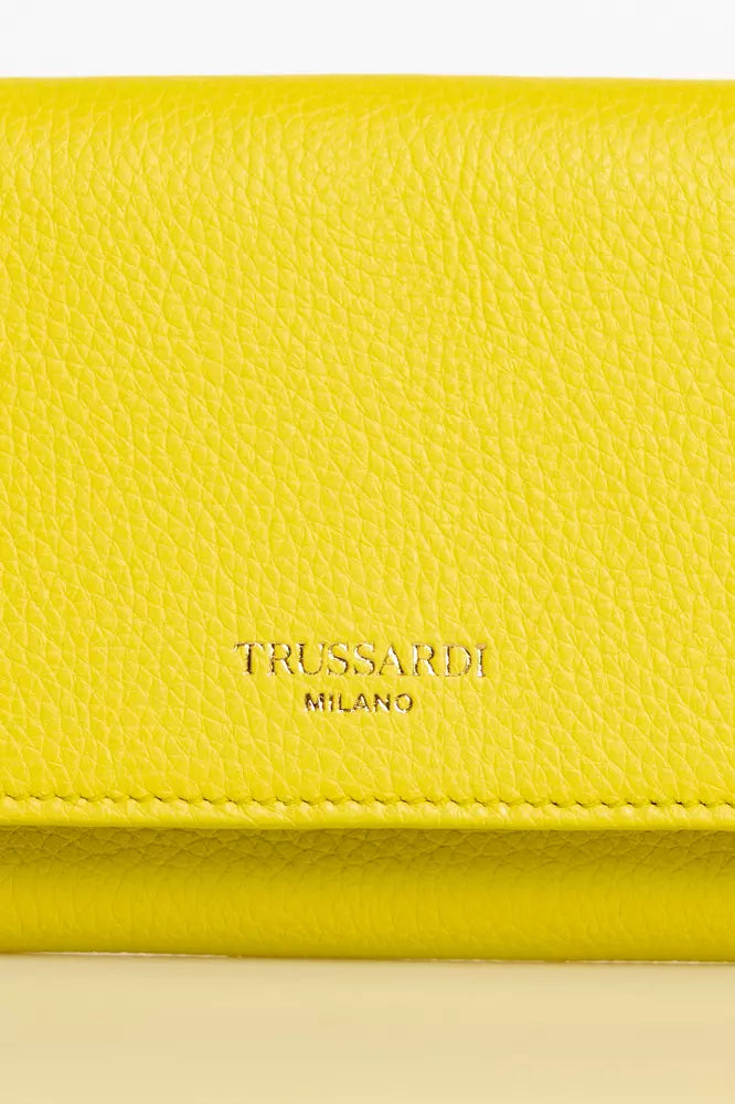 Portefeuille Trussardi en cuir jaune