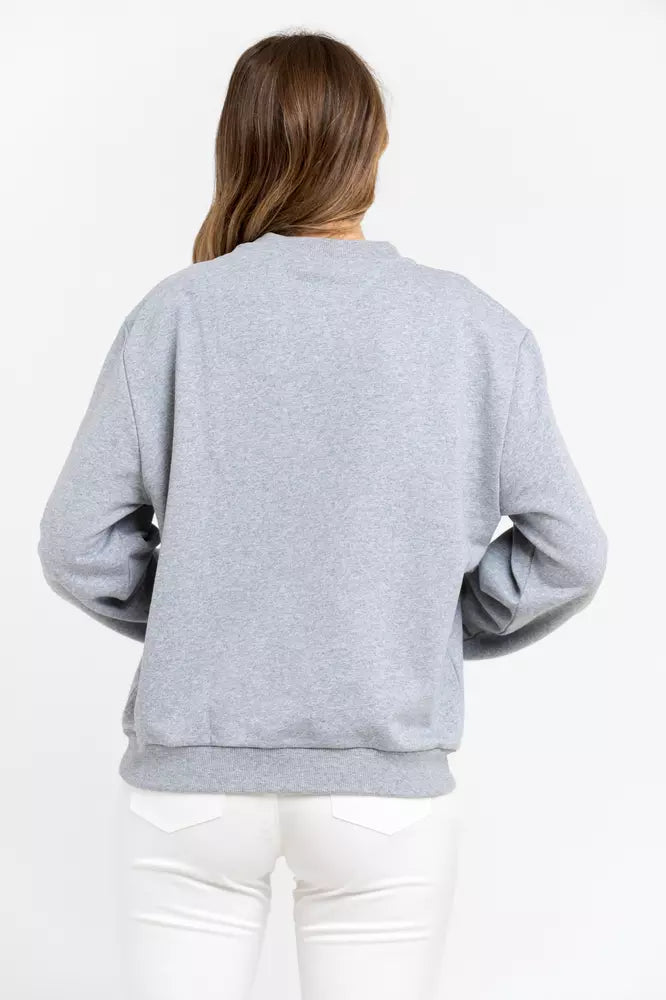 Trussardi Pull en coton gris