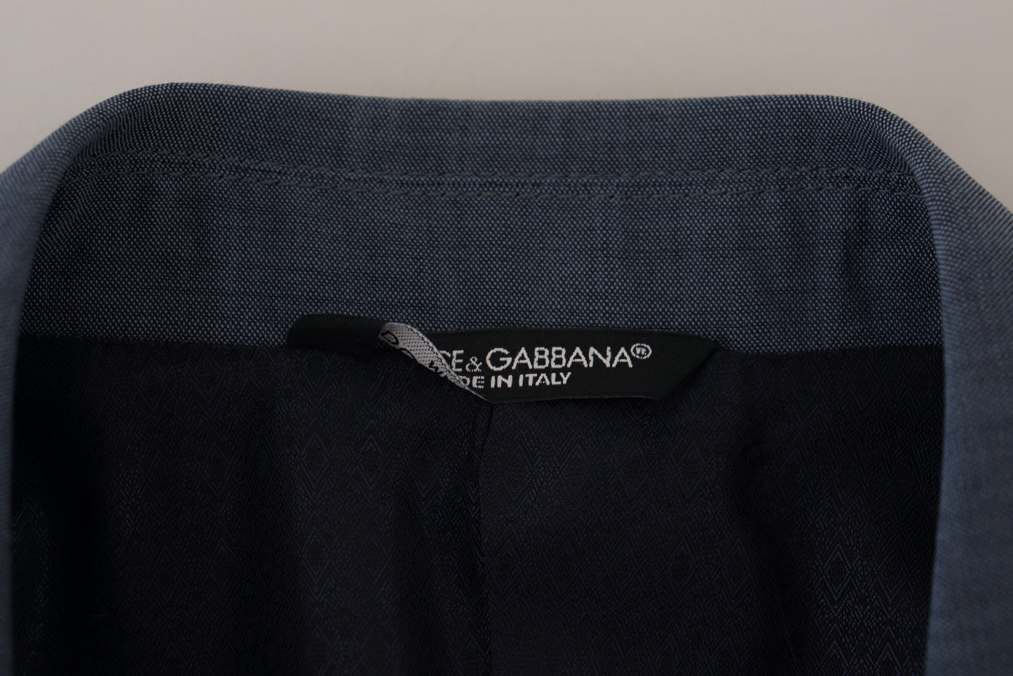 Dolce &amp; Gabbana Blauer Slim-Fit-Jackenblazer aus Wollstretch