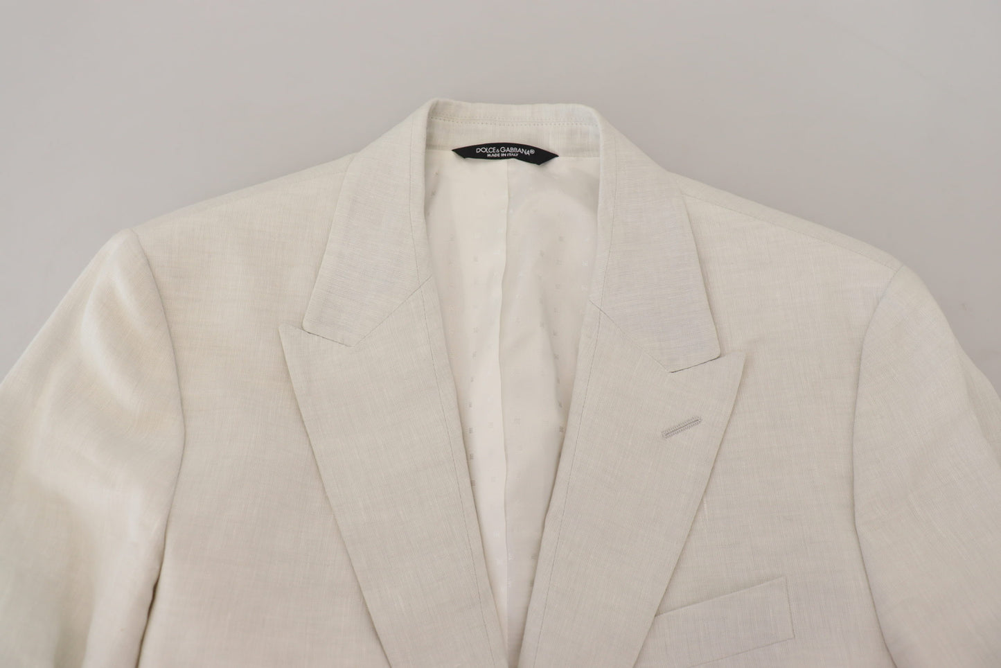 Dolce &amp; Gabbana Blazer coupe slim en lin blanc