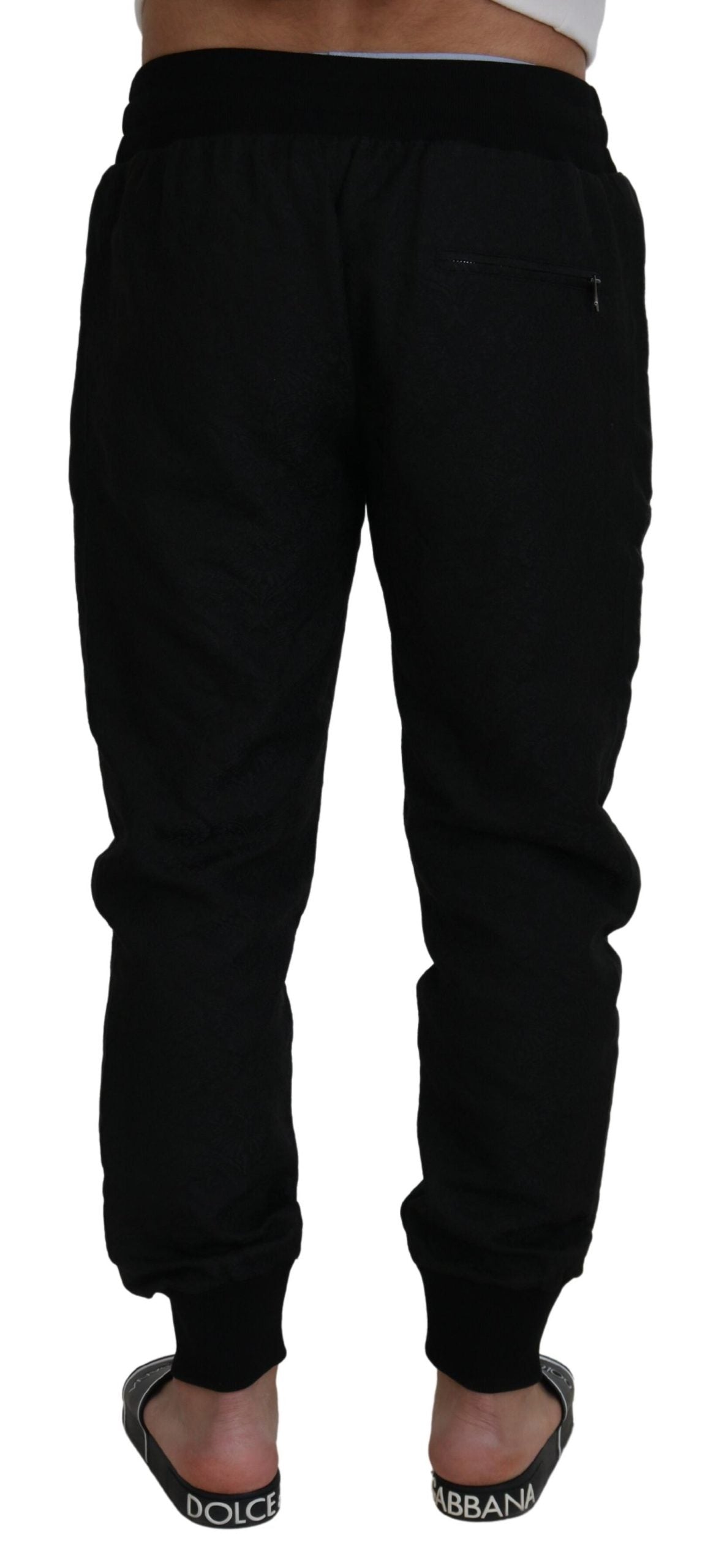 Dolce &amp; Gabbana Pantalon de jogging décontracté noir pour hommes