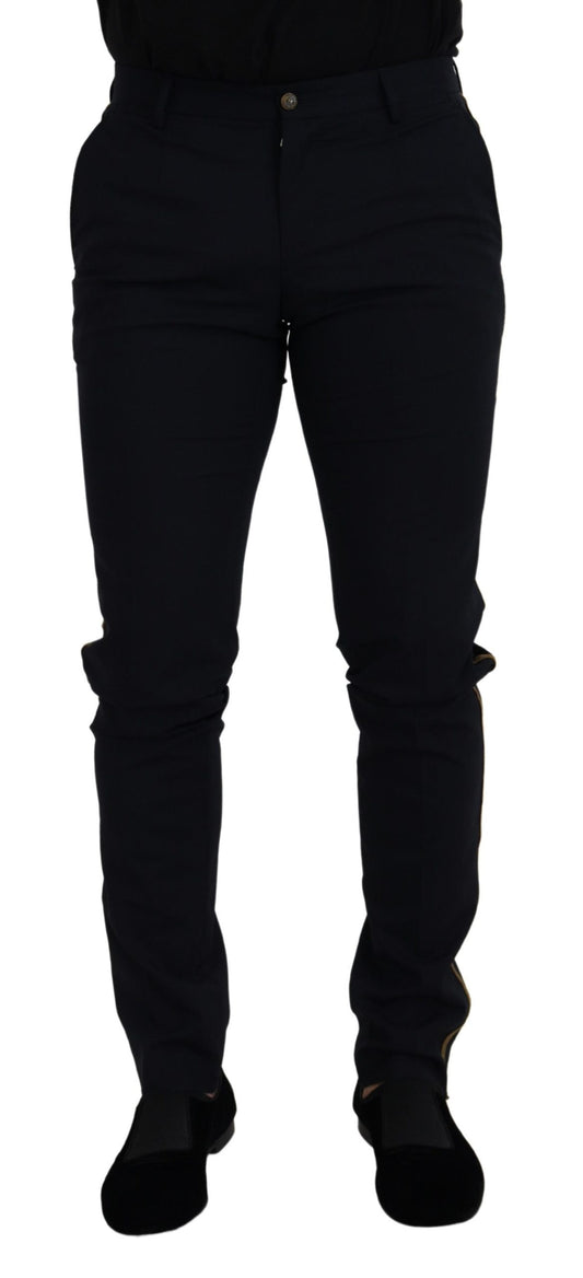 Dolce &amp; Gabbana Pantalon formel slim en laine noire