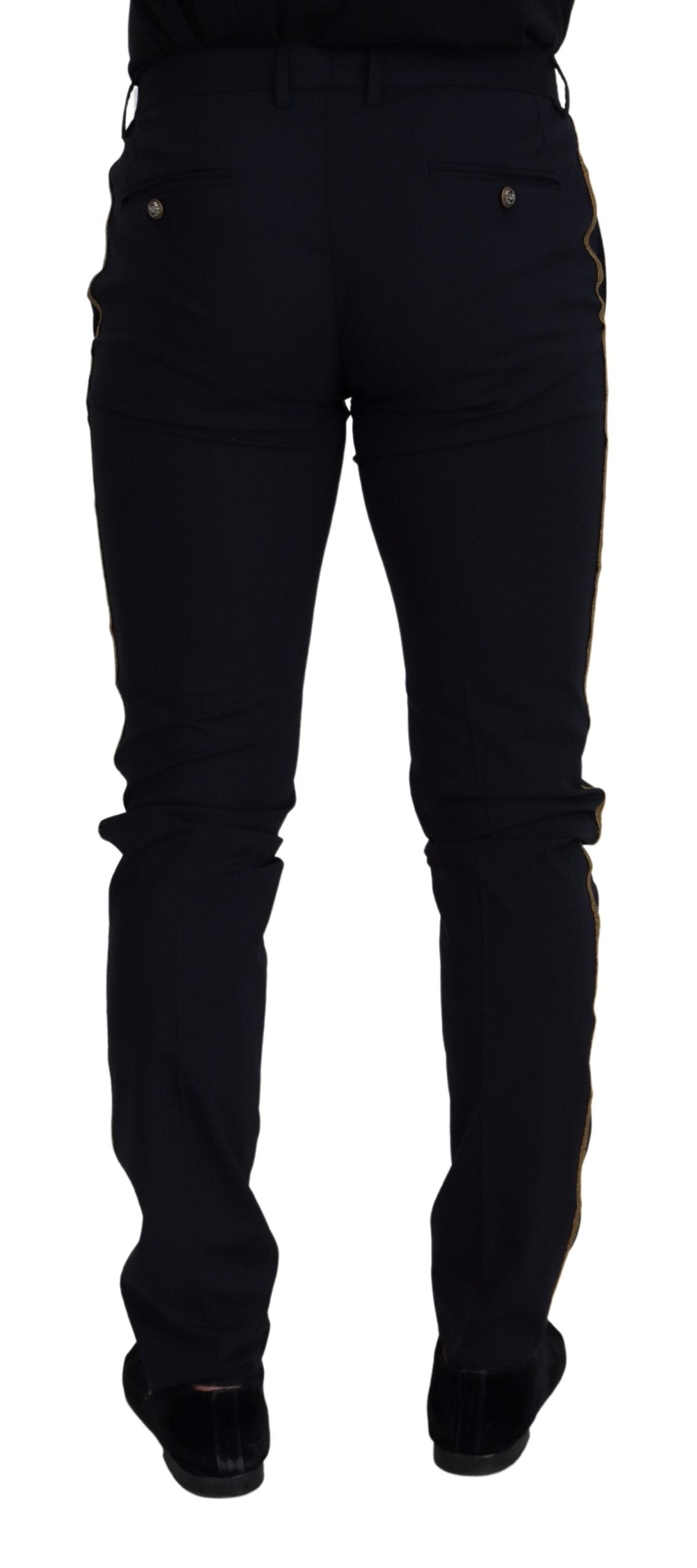 Dolce &amp; Gabbana Pantalon formel slim en laine noire