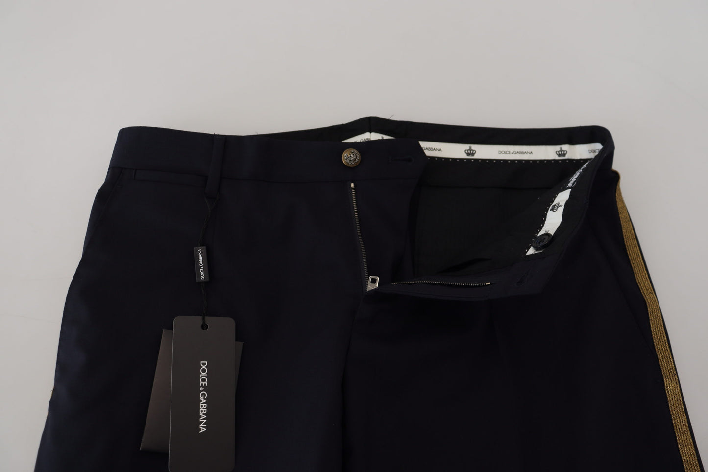 Dolce &amp; Gabbana Pantalon formel slim en laine noire