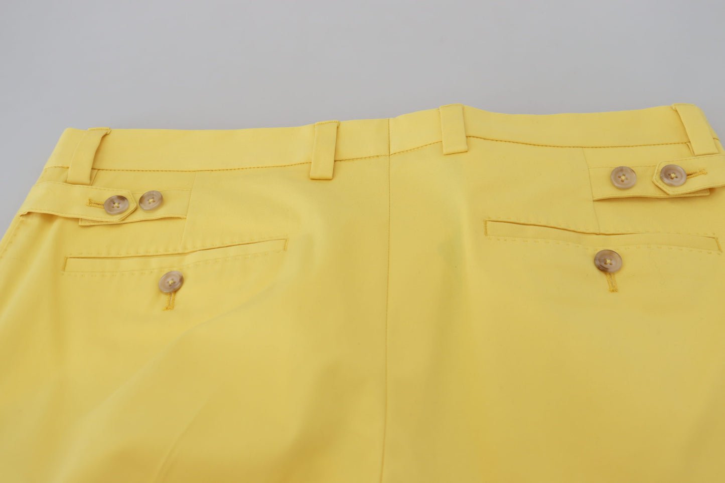 Dolce &amp; Gabbana Pantalon slim en coton jaune pour homme