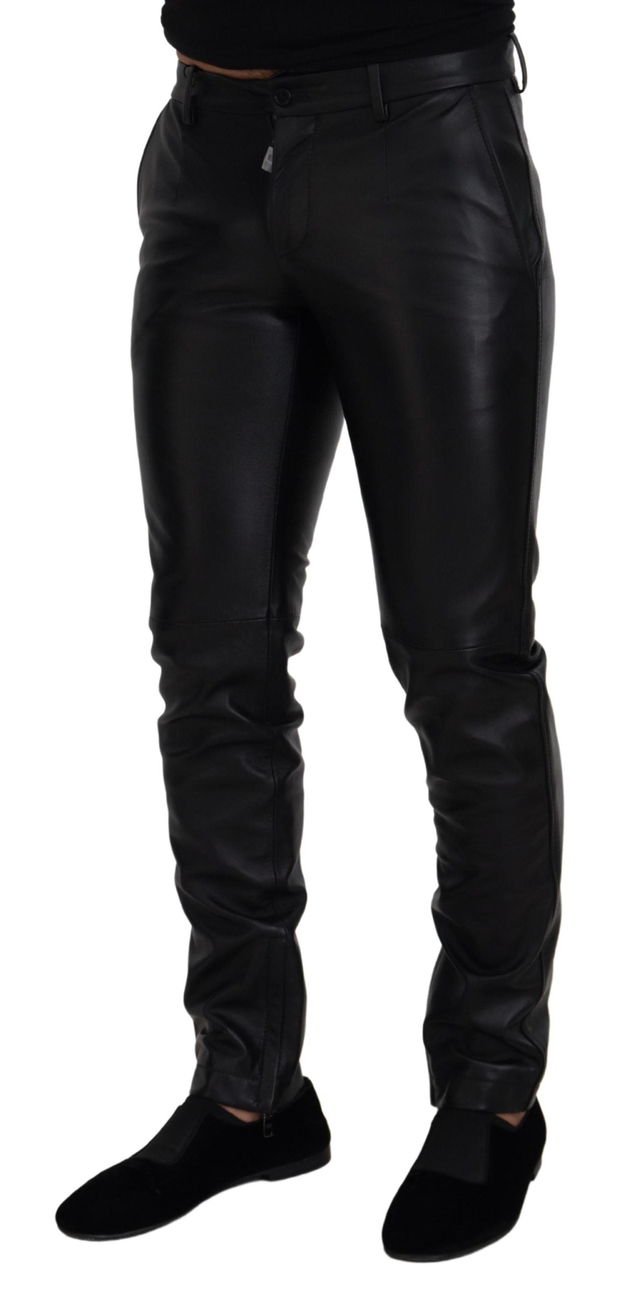 Dolce &amp; Gabbana Pantalon skinny stretch brillant noir