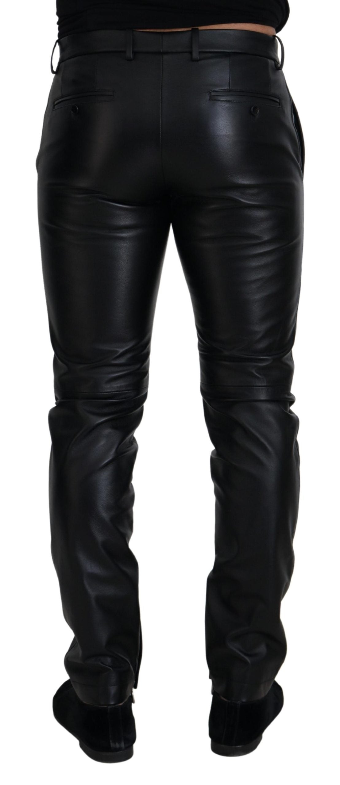 Dolce &amp; Gabbana Pantalon skinny stretch brillant noir