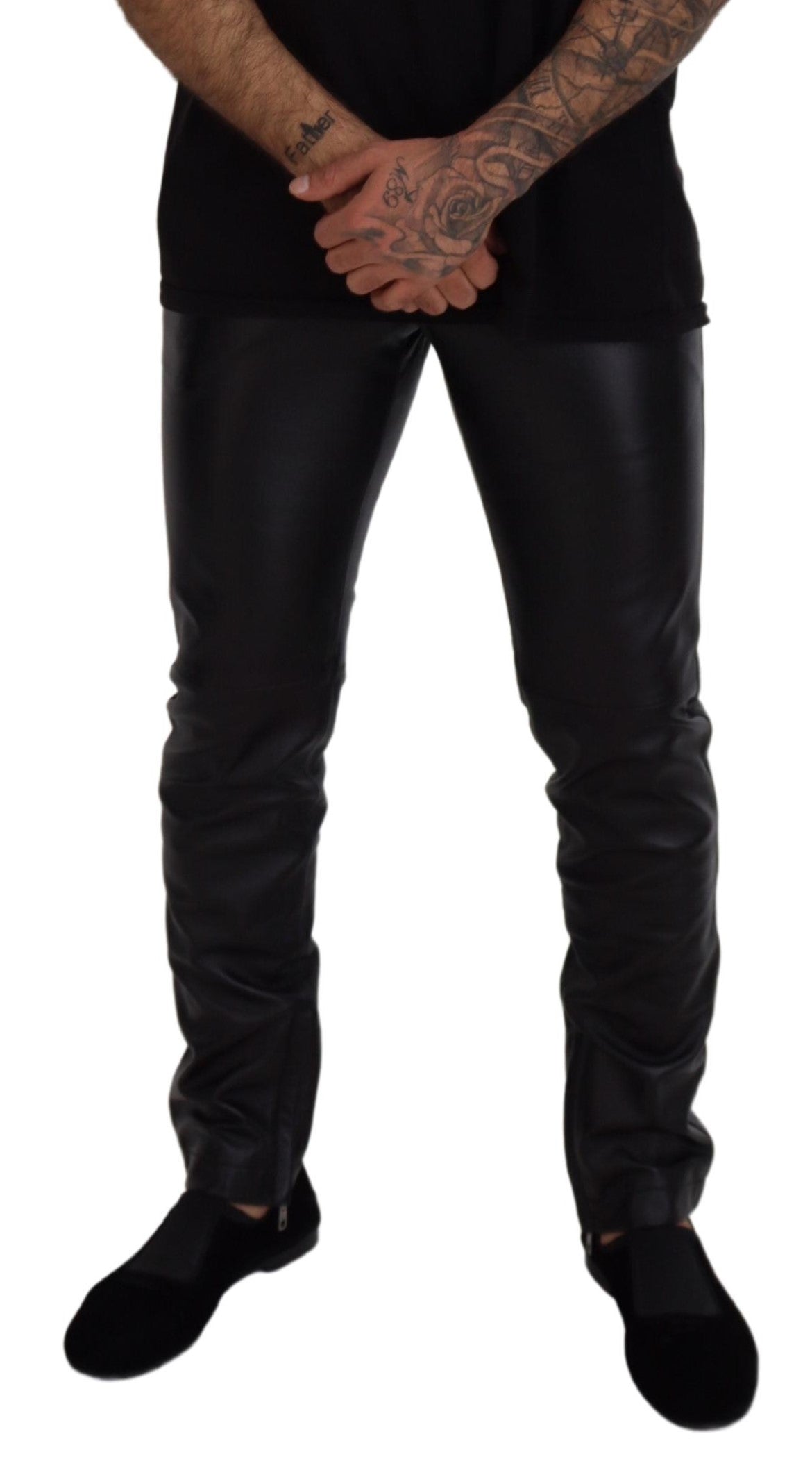 Dolce &amp; Gabbana Pantalon skinny stretch brillant noir