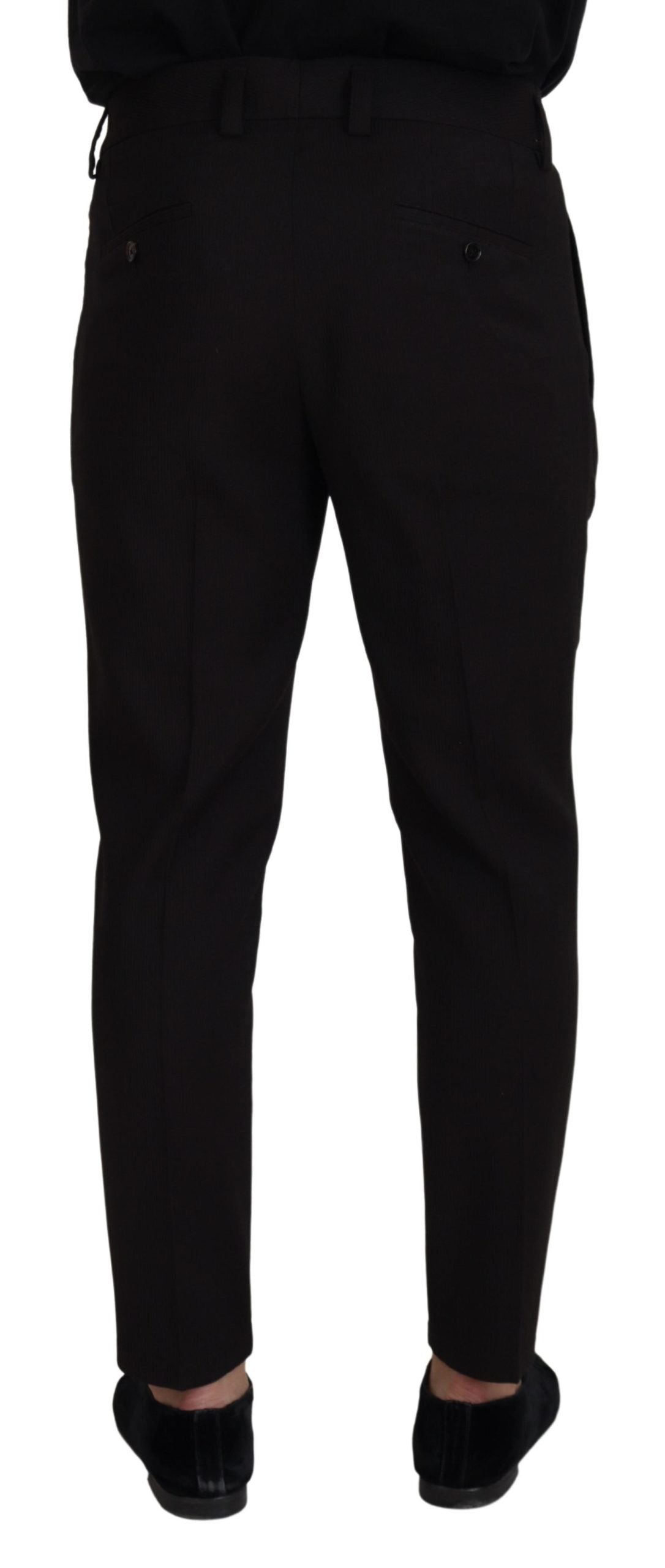 Dolce &amp; Gabbana Pantalon chino en laine noir pour hommes