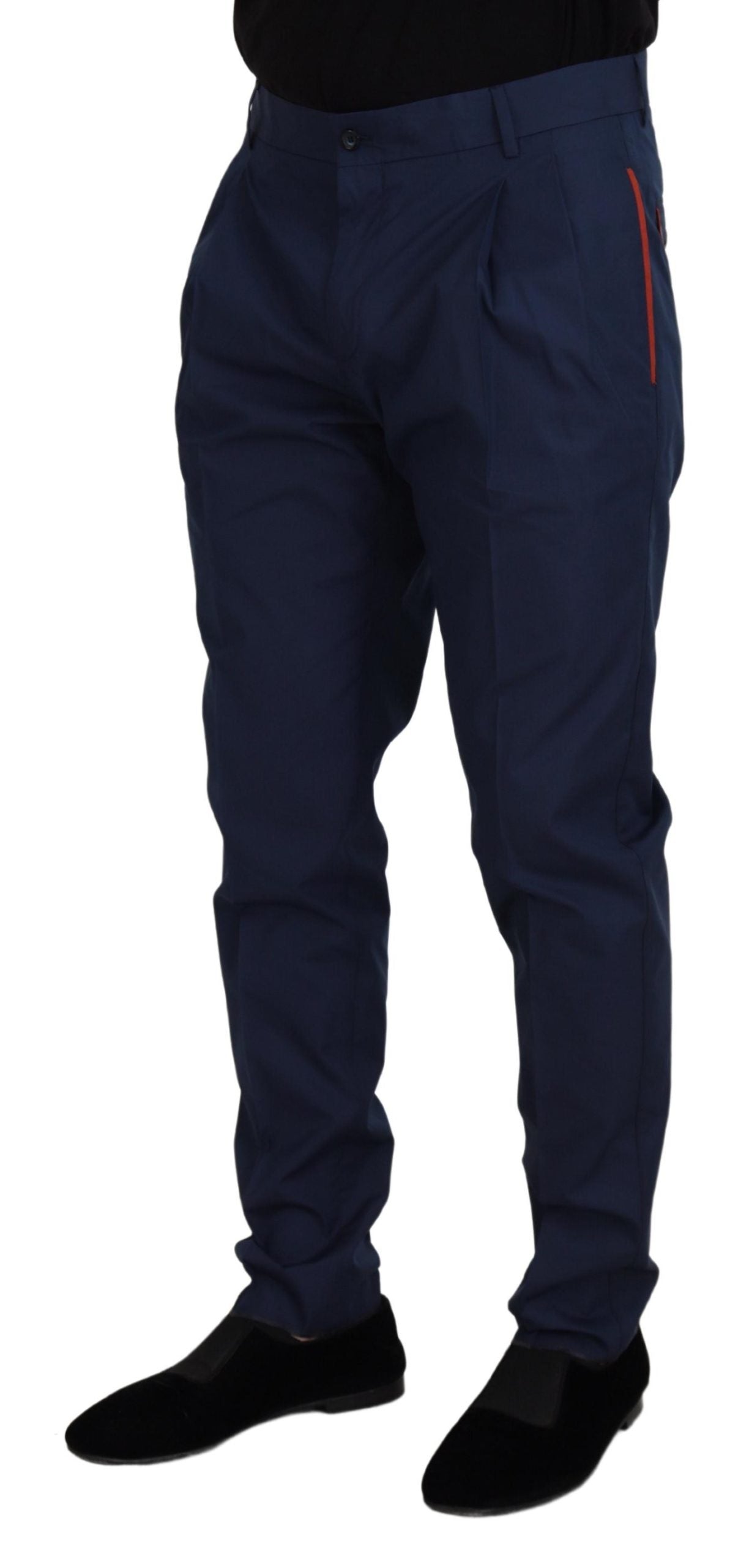 Dolce &amp; Gabbana Pantalon chino en coton bleu