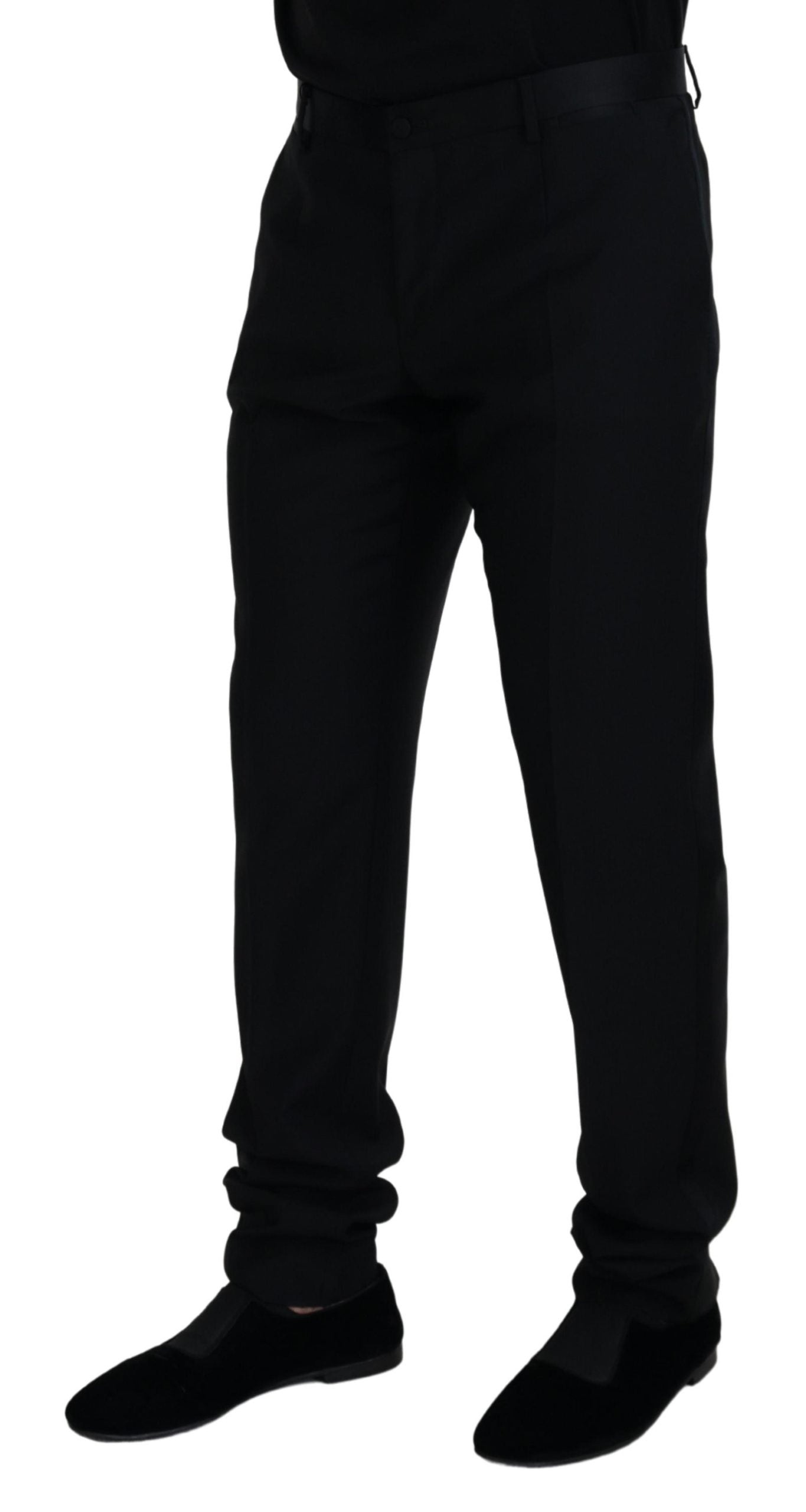 Dolce &amp; Gabbana Pantalon chino en laine noir