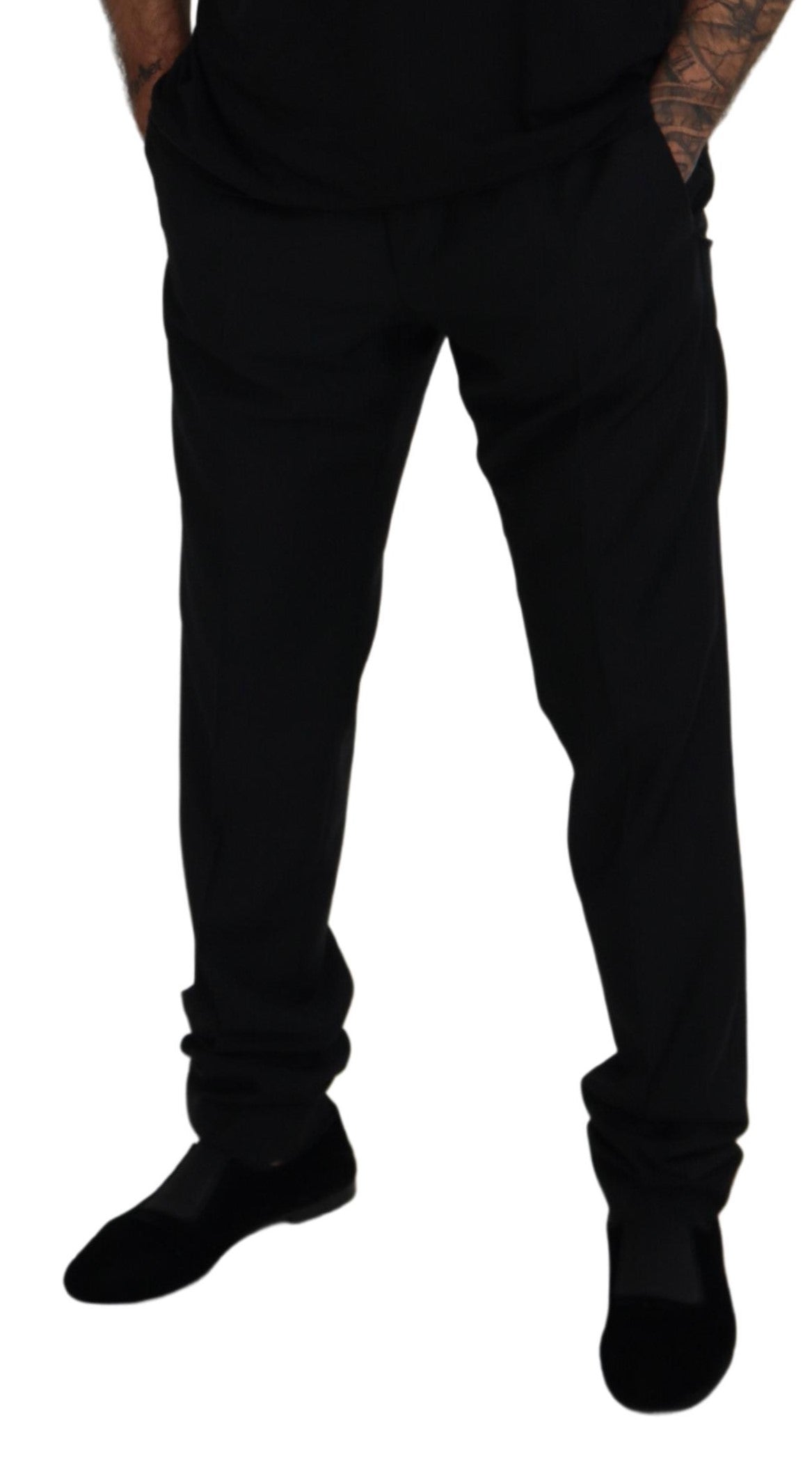 Dolce &amp; Gabbana Pantalon chino en laine noir