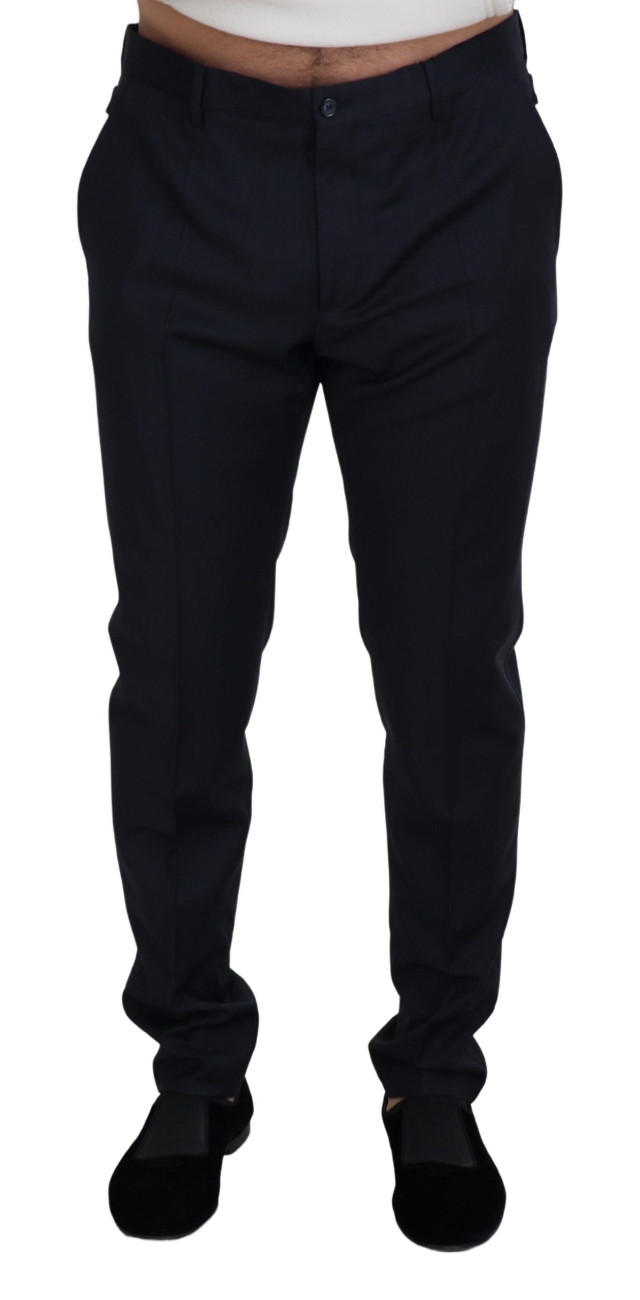 Dolce &amp; Gabbana Pantalon chino en laine bleu