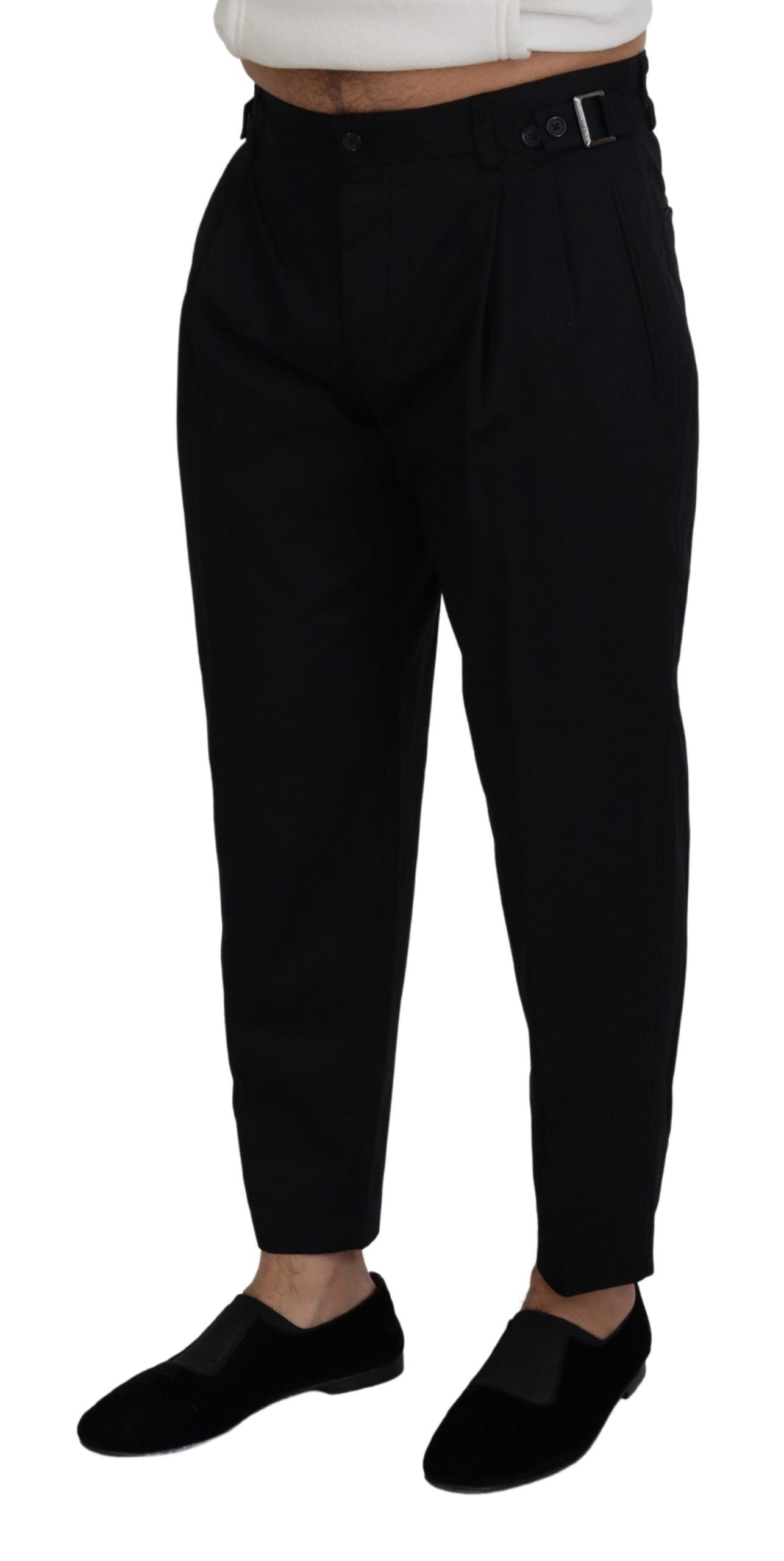 Dolce &amp; Gabbana Pantalon chino en coton noir