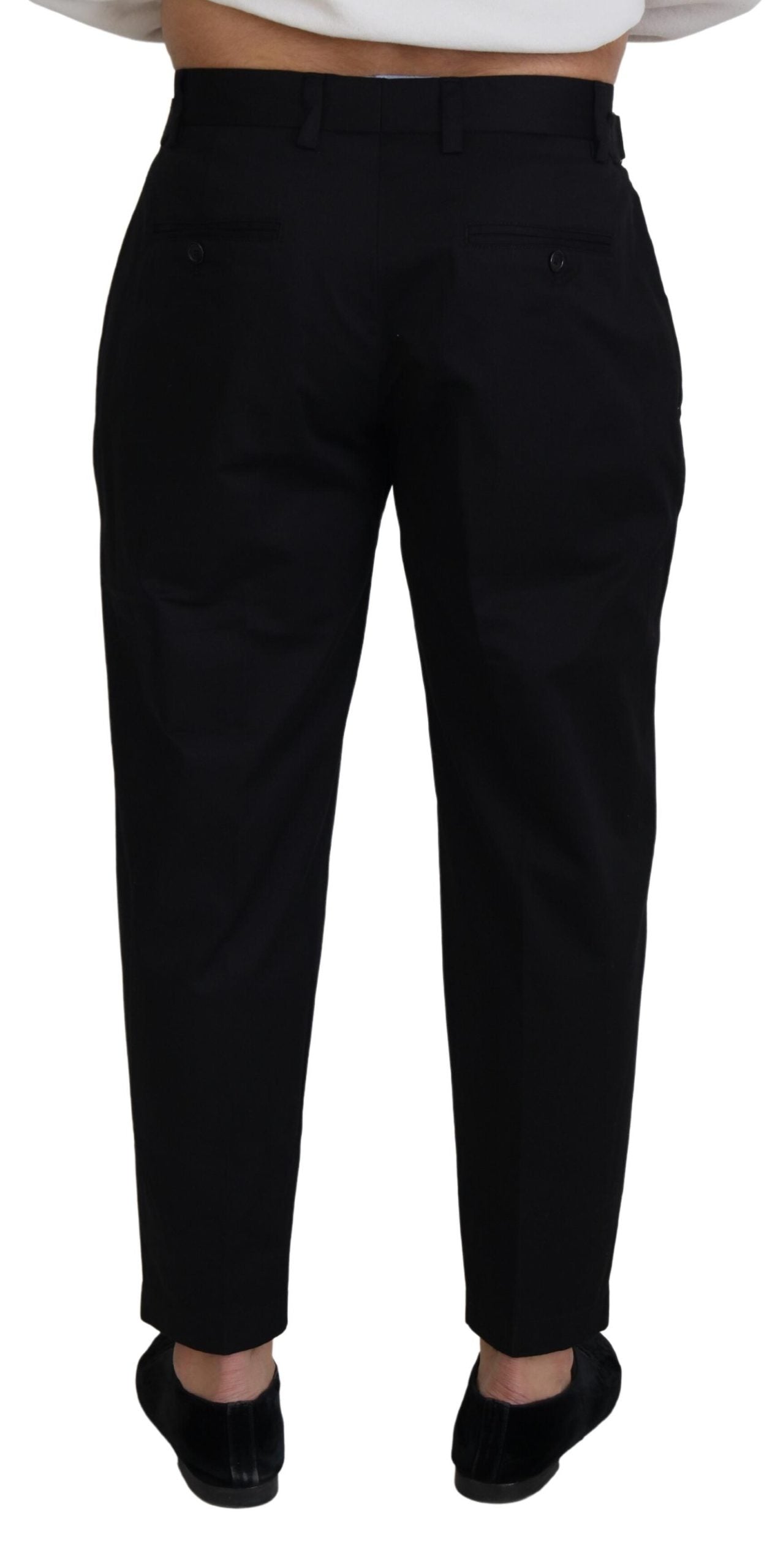 Dolce &amp; Gabbana Pantalon chino en coton noir