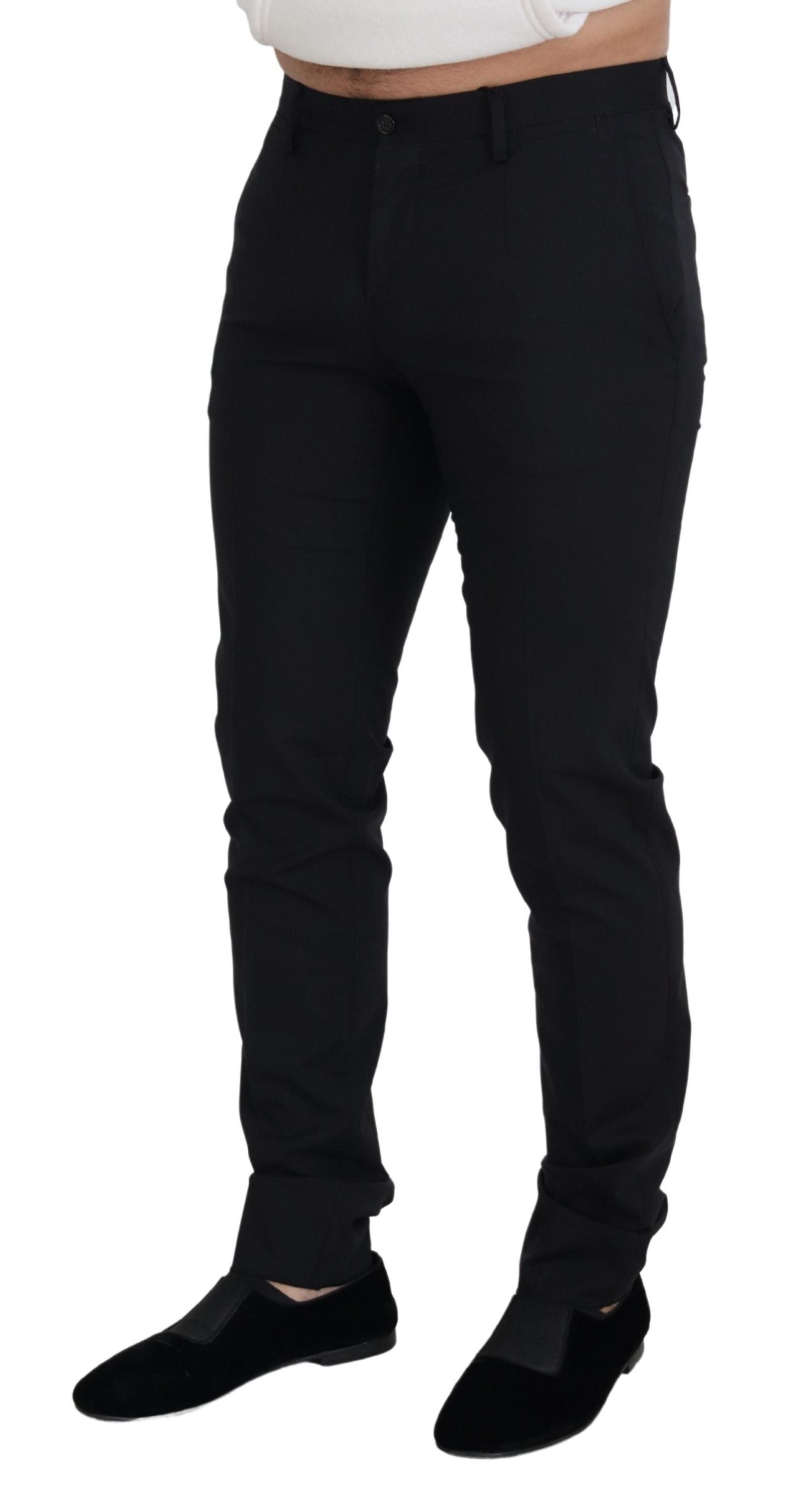 Dolce &amp; Gabbana Pantalon chino en laine noir