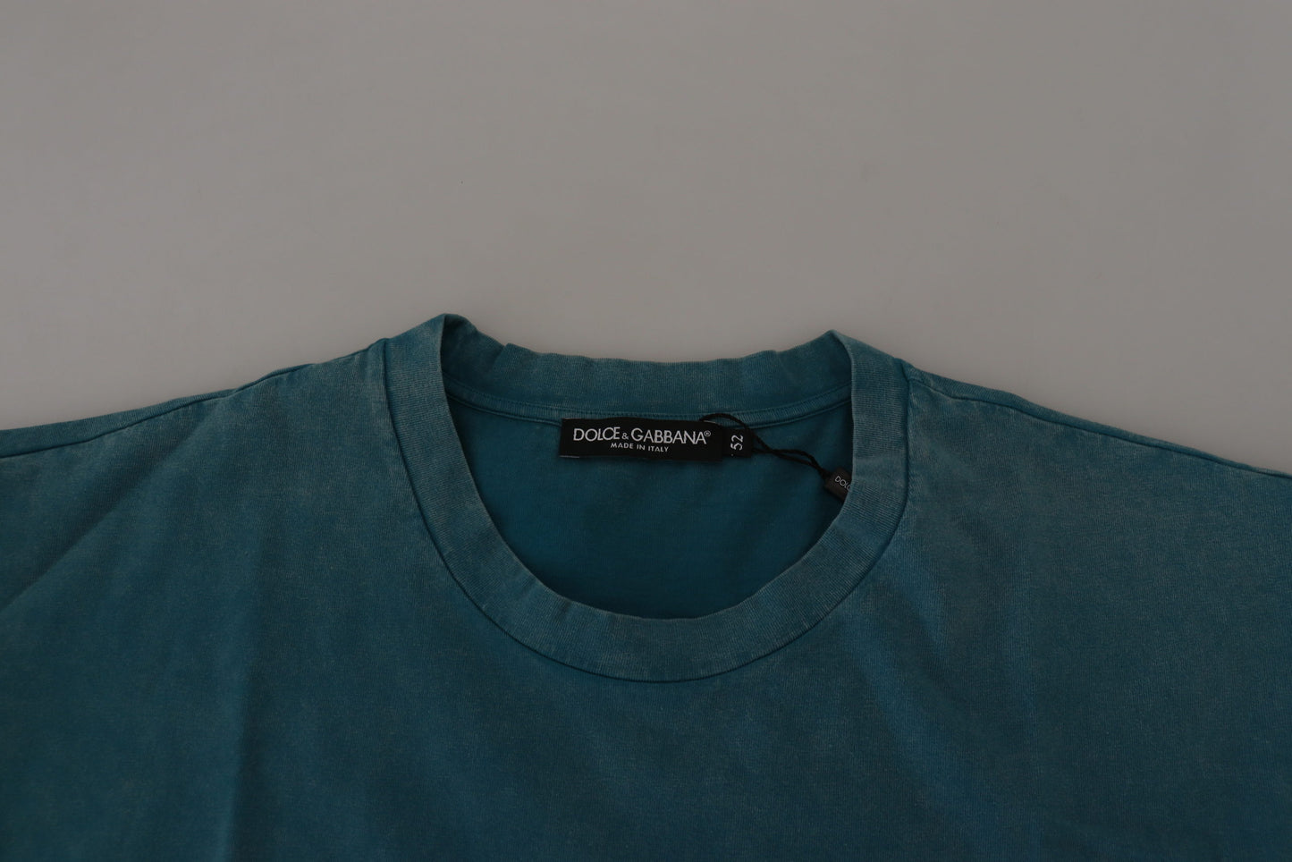 Dolce &amp; Gabbana T-shirt en coton à col rond imprimé logo bleu