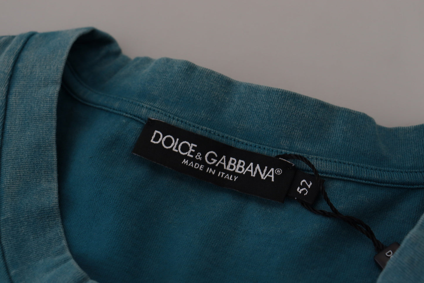 Dolce &amp; Gabbana T-shirt en coton à col rond imprimé logo bleu