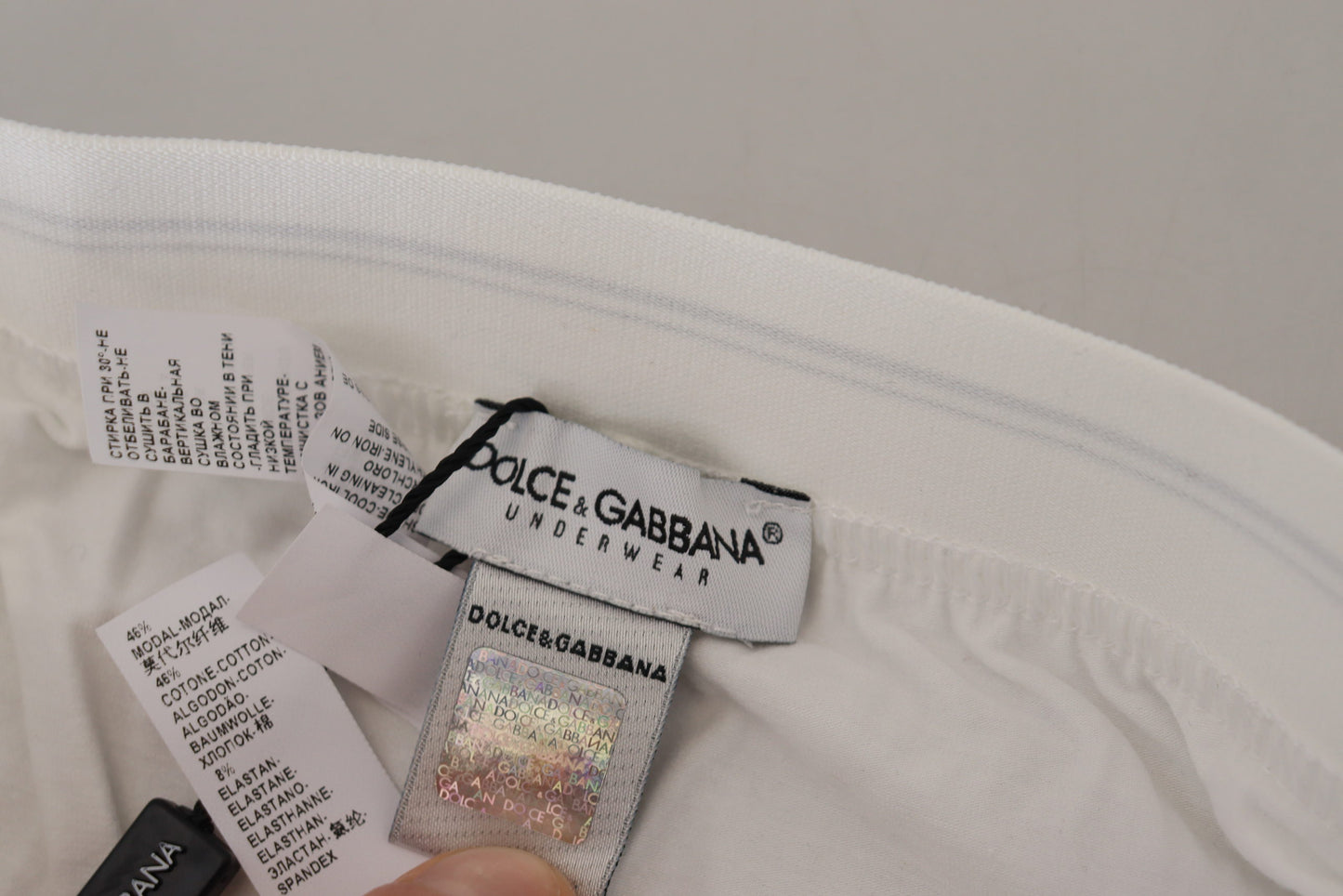 Dolce &amp; Gabbana Boxer régulier en coton mélangé blanc