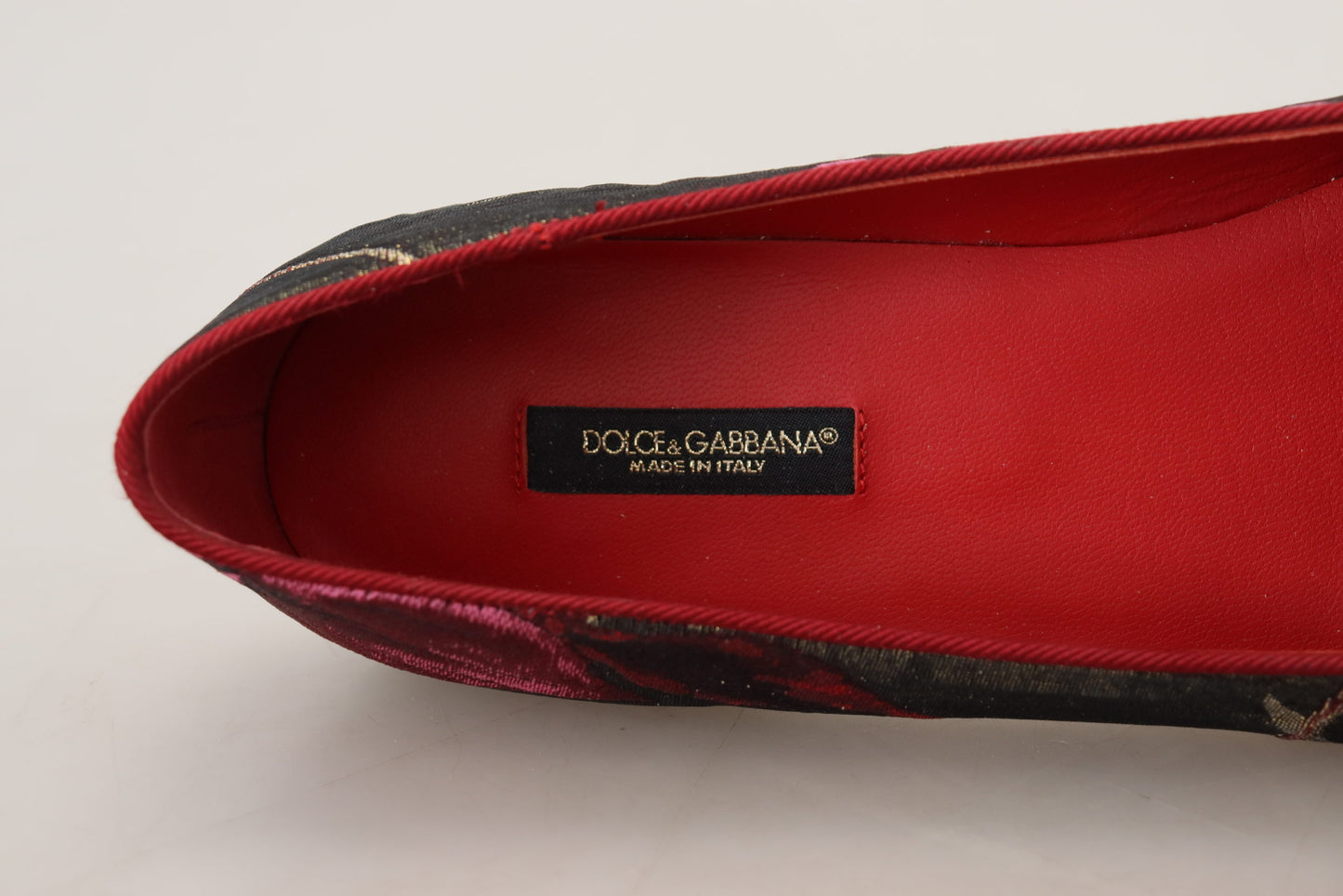 Dolce &amp; Gabbana Chaussures à enfiler en jacquard multicolore avec patch Sacré-Cœur