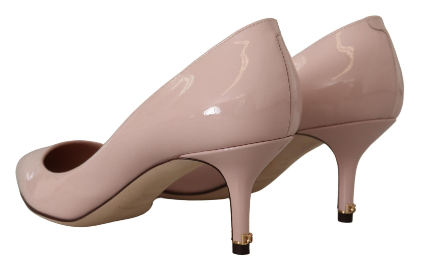 Dolce &amp; Gabbana Escarpins à talons chaton en cuir verni rose