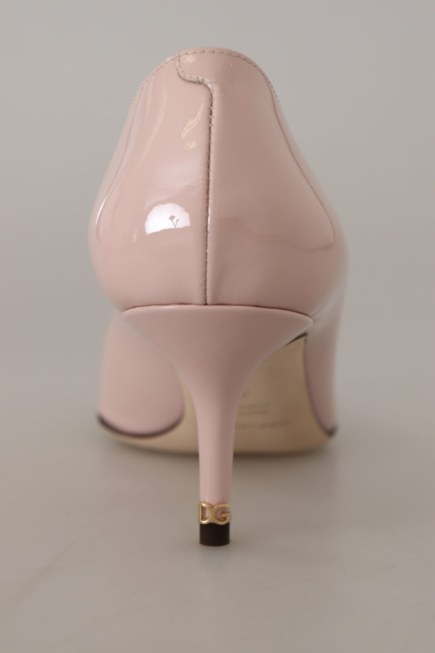 Dolce &amp; Gabbana Escarpins à talons chaton en cuir verni rose