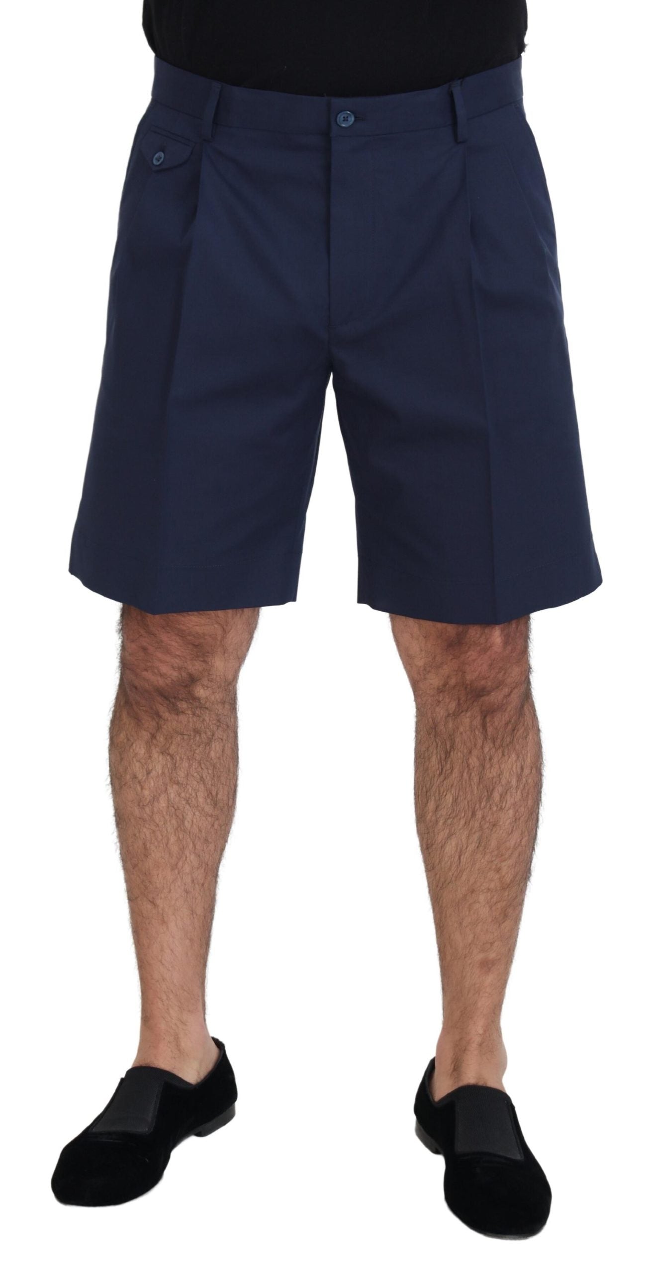 Dolce &amp; Gabbana Short décontracté en coton stretch bleu chino