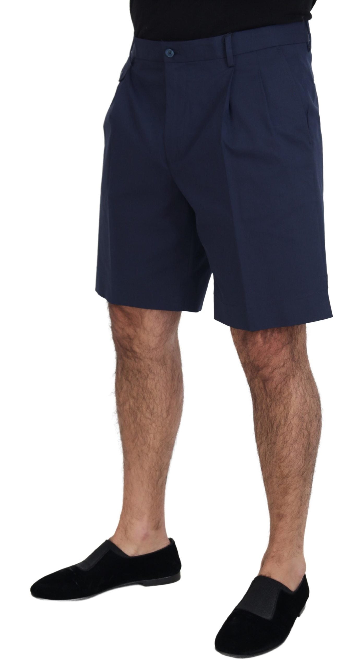 Dolce &amp; Gabbana Short décontracté en coton stretch bleu chino