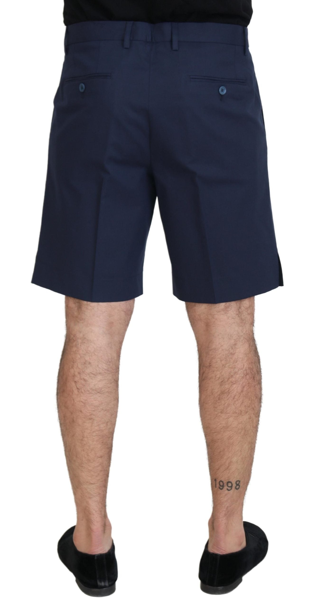 Dolce &amp; Gabbana Short décontracté en coton stretch bleu chino