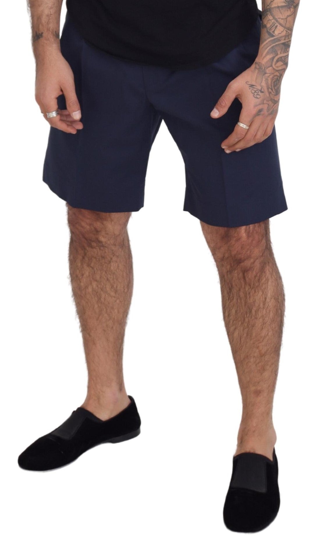 Dolce &amp; Gabbana Short décontracté en coton stretch bleu chino