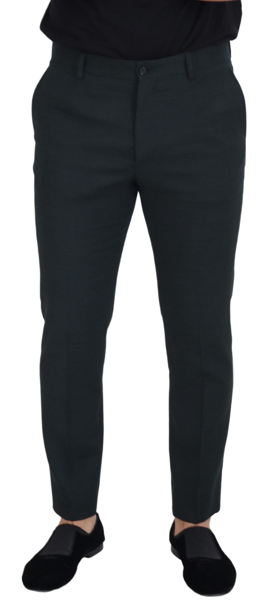 Dolce & Gabbana Elegant Blue Virgin Wool Trousers